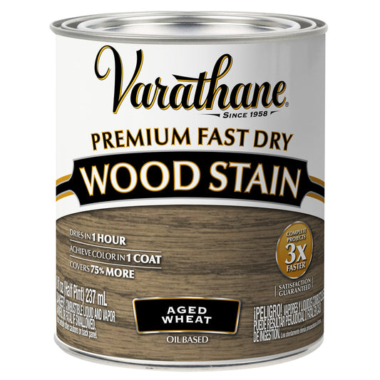 Varathane Premium Aged Wheat Oil-Based Urethane Modified Alkyd Fast Dry Wood Stain 0.5 pt (Pack of 4)