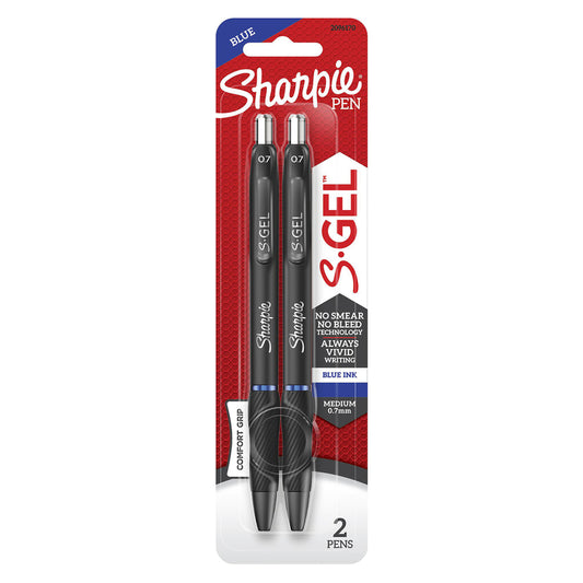 Sharpie S-Gel Blue Retractable Gel Pen 2 pk (Pack of 6)