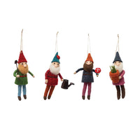 Creative Co-Op Home For The Holidays Multicolored Gardening Gnomes Ornament 6.63 in. (Pack of 24)