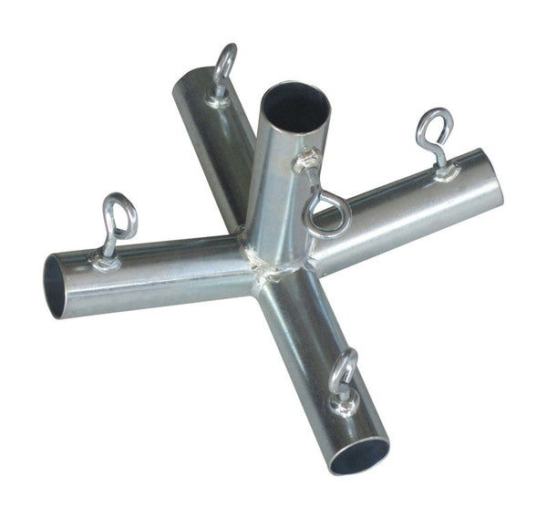 Conector central abierto de 5 vías AHC P5F de acero al carbono galvanizado, 1 in. redondo x 1 in. de profundidad, 10 in. de largo, perfil bajo - caja abierta