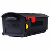 Architectural Mailboxes Patriot Classic Plastic Post Mount Black Mailbox - Open Box