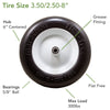 Marathon 8 in. D X 13.3 in. D 300 lb. cap. Centered Wheelbarrow Tire Polyurethane 1 pk