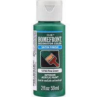 Homefront Satin Pine Green Craft Paint Exterior and Interior 2 oz (Pack of 3)