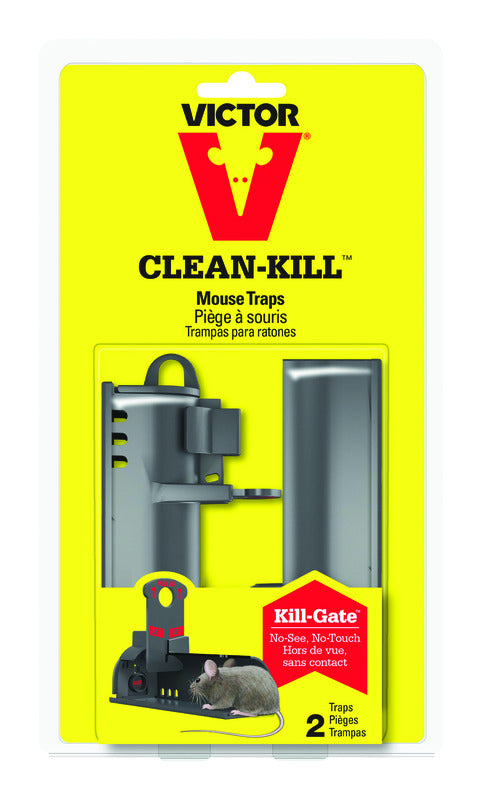 Victor Clean-Kill Covered Animal Trap For Mice 2 pk (Pack of 6)