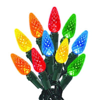 Celebrations Blue LED C6 Multicolored 300 ct String Christmas Lights 74.5 ft. - Open Box