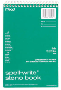 Mead 6 in. W x 9 in. L Wide Ruled Spiral Steno Book (Pack of 12)