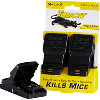 Tomcat Heavy Duty Mouse Traps 2 Pack Reusable No Touch Set Powerful Indoor Mouse Control Traps