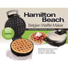 Hamilton Beach 1 waffle Black/Silver Stainless Steel Belgian Waffle Maker