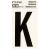 Hy-Ko 2 in. Reflective Black Vinyl Letter K Self-Adhesive 1 pc. (Pack of 10)