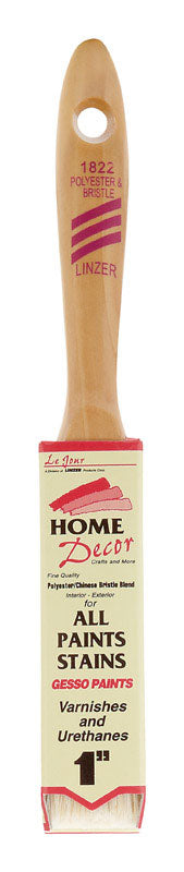 Linzer Home Decor 1 in. W Flat Paint Brush (Pack of 12)