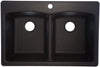Franke Composite Granite Dual Mount 33 in. W X 22 in. L Two Bowls Kitchen Sink
