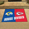 NFL House Divided - Rams / Chiefs House Divided Rug