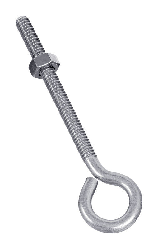 National Hardware 1/4 in. X 4 in. L Stainless Steel Eyebolt Nut Included