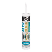 DAP Alex Ultra White Elastomeric Acrylic Latex All Purpose Waterproof Sealant 10.1 oz -Pack of 12