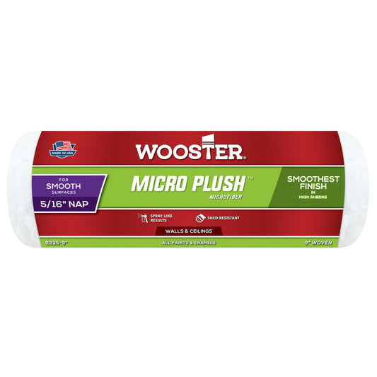Wooster Microfiber 5/16 in. x 9 in. W Regular Paint Roller Cover 1 pk (Pack of 12)