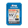 Kreg No. 8 X 1-1/4 in. L Square Zinc-Plated Coarse Pocket-Hole Screw 500 pk