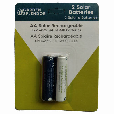 Solar Rechargeable Batteries, AAA, 2-Pk.