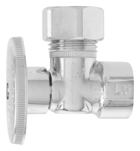 Keeney 1/2 in. FIP in. X 7/16 in. Compression Brass Angle Valve