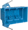 Carlon 53 cu in Rectangle Thermoplastic 3 gang Outlet Box Blue