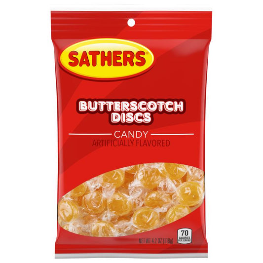 Sathers Brach's Butterscotch Discs Hard Candy 4-3/16 oz. (Pack of 12)