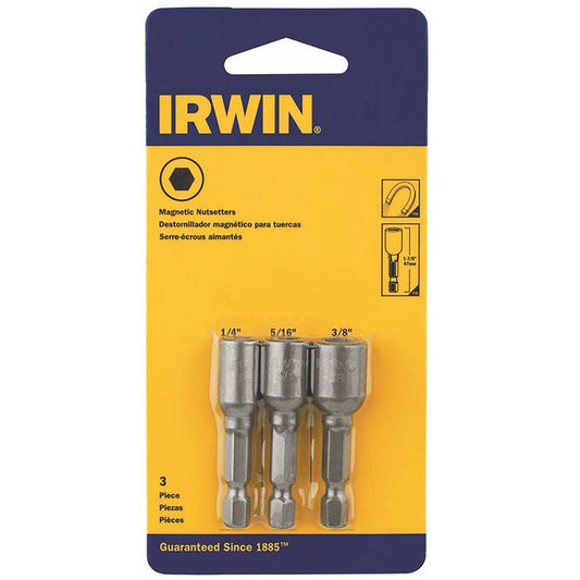 Irwin 2.56 in. L Steel Nut Setter Set 3 pc