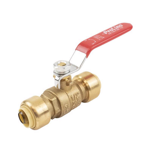 BK Products Proline 1/2 in. Brass Push Fit Ball Valve Full Port