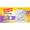 Glad 13 gal Lavender Scent Tall Kitchen Bags Drawstring 40 pk (Pack of 6)