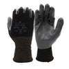SHOWA ATLAS 370B Unisex Indoor/Outdoor Dipped Work Gloves Black/Gray M 1 pair