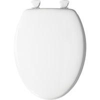 Mayfair by Bemis Westport Elongated White Enameled Wood Toilet Seat - Open Box