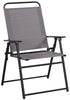 Living Accents Black Powder Coated Steel Frame & Fabric Seat Sling Chair 250 lbs. Capacity