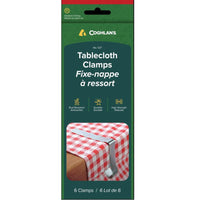 Coghlan's Silver Steel Tablecloth Clamps 6 pk