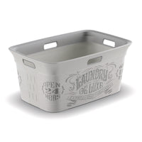 KIS Gray Plastic Laundry Basket 23 L x 10-9/16 H x 15-5/16 W in. (Pack of 4)