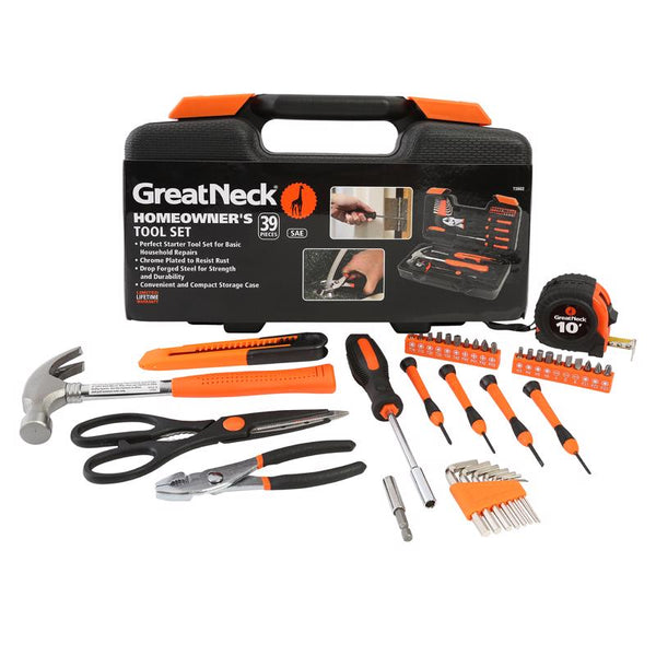 Kit de herramientas para propietarios de viviendas GreatNeck de 39 piezas