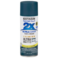 Rust-Oleum Deep Teal General-Purpose Premium Ultra Matte Spray Paint 12 oz. (Pack of 6)