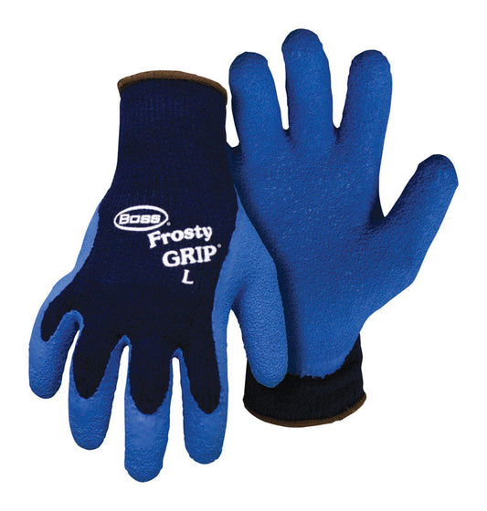 Boss Frosty Grip Men's Indoor/Outdoor Insulated String Gloves Blue L 1 pair