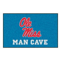 University of Mississippi (Ole Miss) Light Blue Man Cave Rug - 5ft. x 8 ft.