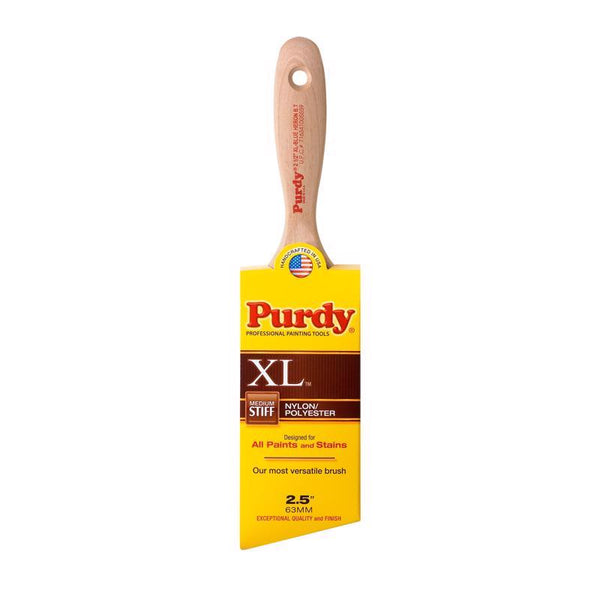 Purdy XL Medium Stiff Nylon Polyester Bristle Angle Paint Brush 2.5 W x 5/8 Dia. in. - Deal of The Week