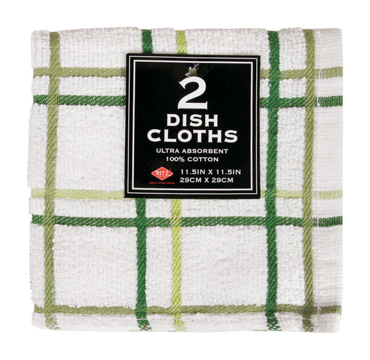 Ritz Cactus Cotton Check Dish Cloth (Pack of 3)