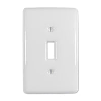 Amerelle Metro White 1 gang Stamped Steel Toggle Wall Plate 1 pk - Deal of The Week