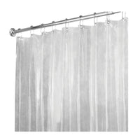 iDesign 72 in. H X 72 in. W Clear Solid Shower Curtain Liner Vinyl