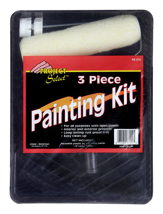 Linzer Project Select 14.25 in. W Regular Paint Roller Kit Threaded End (Pack of 24)