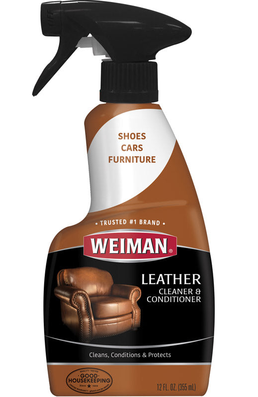 Weiman Lemon Scent Leather Cleaner & Conditioner 12 oz. (Pack of 6)