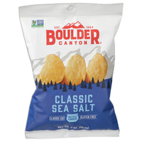 Boulder Canyon Sea Salt Kettle Cooked Potato Chips 2 oz. Pegged (Pack of 8)