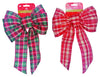 Holiday Trims Christmas Bow Bow Assortment Multicolored Fabric 8.5 inch 1 pk (Pack of 12)