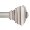 Kenney Jayden Pewter Silver Square Curtain Rod 66 in. L X 120 in. L