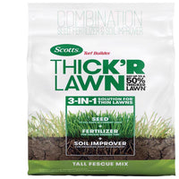 Scott'S 30073 12 Lb Turf Builder Thick'R Lawn Fertilizer & Seed For Tall Fescue 9-1-1