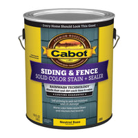 Cabot Siding & Fence Solid Tintable Neutral Base Stain and Sealer 1 gal. (Pack of 4)