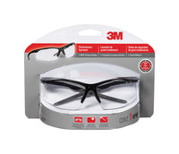 3M Anti-Fog Safety Glasses Clear Lens Black Frame 1 pc. (Pack of 4)