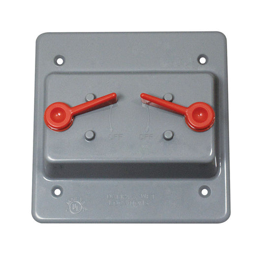 Sigma Engineered Solutions Square Plastic 2 gang Toggle Switch Cover