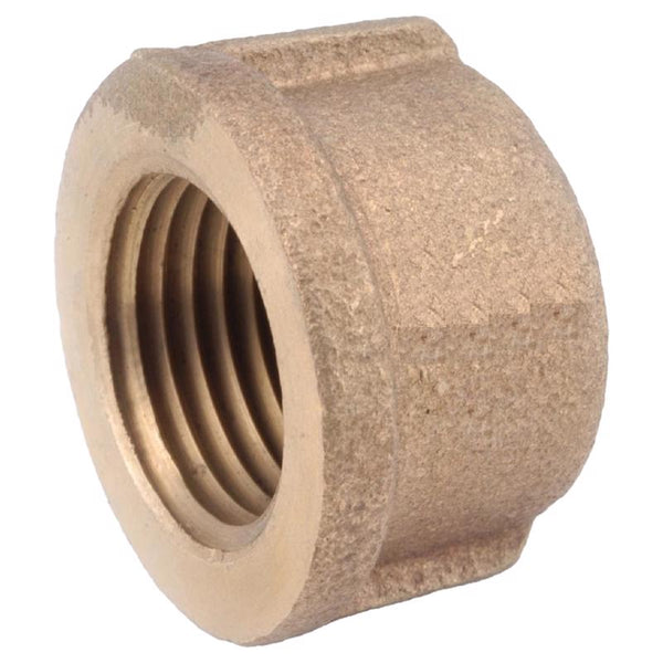 Tapa de latón de 3/4 pulg. FPT de Anderson Metals (paquete de 5)